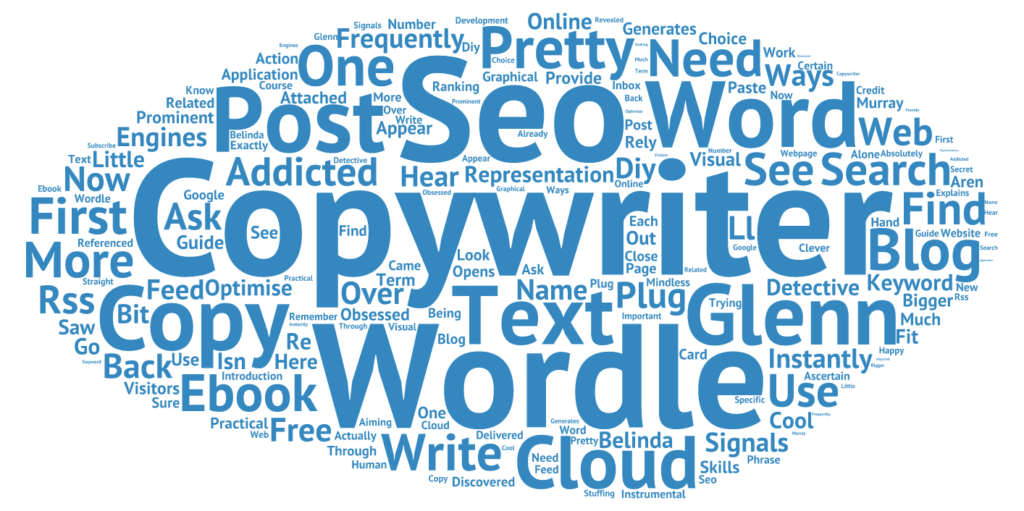 SEO copywriter word cloud