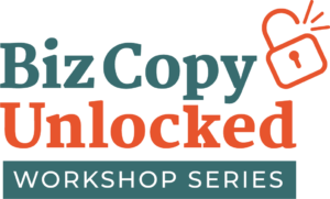 BizCopyUnlockedCondensedCMYKLogo Biz Copy: Unlocked workshop series logo