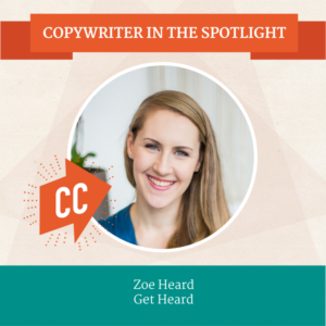 Zoe Heard - copywriter in the spotlight